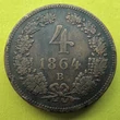 Kép 1/4 - 1864 4 krajcár réz érme B verdejel