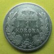 Kép 1/2 - 1896 1 korona ezüst érme
