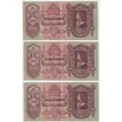 Kép 1/2 - 1930 100 Pengő 3 db sorszámkövető Extra Fine bankjegy, csillagos változat