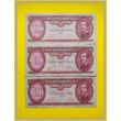 Kép 1/2 - 1949 100 forint 3 db XF sorszámkövető bankjegy. Középen törésmentes hajlás! Numizmatika-bankjegyek