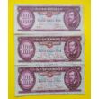 Kép 1/2 - 1960 100 forint 3 db sorszámkövető extra fine bankjegy Numizmatika-bankjegyek