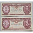 Kép 1/2 - 1989 100 forint 2 db sorszámkövető kíváló állapotú bankjegy