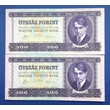 Kép 1/2 - 1990 500 forint UNC sorszámkövető bankjegy pár Numizmatika-bankjegyek
