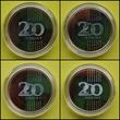 Kép 2/2 - 2013-14-15-16 200 forint PP érme sor forgalomba szánt rollniból kapszulában