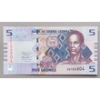 Kép 1/2 - 2022 Sierra Leone 5 Leones UNC bankjegy