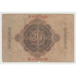 Kép 2/2 - 1907 Zwanzig Mark - német 20 márka bankjegy - Reichsbanknote