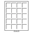 Kép 2/2 - Leuchtturm MB érmetartó fiók átlátszó fedővel – 20 férőhelyes (48 mm x 48 mm)