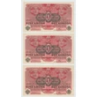 Kép 2/2 - 1916 1 Korona 3 db UNC sorszámkövető bankjegy 1 szám ugrással
