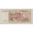Kép 2/2 - 1987 20000 dinár bankjegy Jugoszlávia