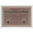 Kép 1/2 - 1923 50 milló Márka - Fünfzig Millionen Mark bankjegy - Reichsbanknote Németország