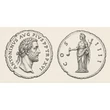 Kép 2/2 - Antoninus Pius Denarius, római ezüst érme COS IIII– Kr.u. 152-153, RIC 219