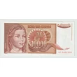 Kép 1/2 - 1992 10 000 Dinara bankjegy, Jugoszlávia – lány portré