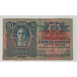 Kép 2/2 - 1913 20 korona bankjegy Numizmatika-bankjegyek