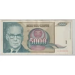 Kép 1/2 - 1992 5000 dinara bankjegy (Jugoszlávia) – Ivo Andrić portréjával