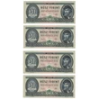 Kép 1/6 - 1962 20 Forint 4 db UNC sorszámkövető bankjegy