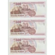 Kép 2/2 - 2011 500 forint 3 db UNC sorszámkövető bankjegy 