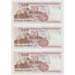 Kép 2/2 - 2011 500 forint 3 db UNC sorszámkövető bankjegy 