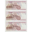 Kép 2/2 - 2011 500 forint 3 db UNC sorszámkövető bankjegy EB6781656-EB6781658