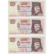 Kép 1/2 - 2011 500 forint 3 db UNC sorszámkövető bankjegy 