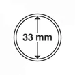Kép 2/3 - Leuchtturm GRIPS Érmetartó kapszula 33 mm-es belső átmérővel, peremes kivitel 25 db-os csomag