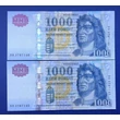 Kép 1/2 - 2015 1000 forint sorszámkövető aUNC bankjegy pár Numizmatika-bankjegyek
