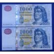 Kép 1/2 - 2015 1000 forint sorszámkövető Extra fine bankjegy pár Numizmatika-bankjegyek