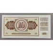 Kép 2/2 - Jugoszlávia 10 Dinar UNC bankjegy