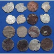 Kép 1/2 - Középkori (XVI. század) vegyes lot 16 db ezüst és réz érme, dénár, solidus, garas