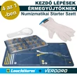 Numizmatikai Starter, Kezdőcsomag ÉRMEGYŰJTŐKNEK, 4 az 1-ben: Érmealbum, Nagyító, Kesztyű, Munkapad, 