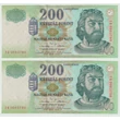 Kép 3/6 - 2002 200 Forint sorszámkövető bankjegyek 4 db FB sorozat