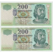 Kép 4/6 - 2002 200 Forint sorszámkövető bankjegyek 4 db FB sorozat