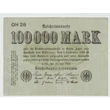 Kép 1/2 - 1923  100 000 Márka (Hunderttausend Mark, Reichsbanknote) bankjegy - Németország