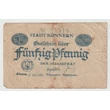 Kép 1/2 - 1920 50 Pfennig Notgeld Stadt Könnern (helyi önkormányzat)