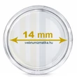Kép 1/3 - Érmetartó kapszula, érmekapszula, védőtok érméhez 14mm belső átmérő