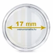 Kép 1/3 - Érmetartó kapszula, érmekapszula, védőtok érméhez 17mm belső átmérő