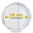 Kép 1/3 - Érmetartó kapszula, érmekapszula, védőtok érméhez 19mm belső átmérő