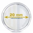 Kép 1/3 - Érmetartó kapszula, érmekapszula, védőtok érméhez 20mm belső átmérő