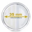 Kép 1/3 - Érmetartó kapszula, érmekapszula, védőtok érméhez 35mm belső átmérő