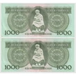 Kép 2/2 - 1983 1000 Forint XF Sorszámkövető bankjegy pár - November B sorozat