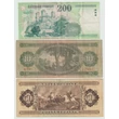 Kép 2/2 - 3 darabos történelmi forint bankjegycsomag 