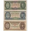 Kép 1/2 - Magyar Klasszikus Forint Bankjegycsomag – 10, 20 és 50 Forint