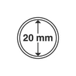 Kép 2/3 - Leuchtturm GRIPS Érmetartó kapszula 20 mm-es belső átmérővel, peremes kivitel 25 db-os csomag