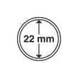 Kép 2/3 - Leuchtturm GRIPS Érmetartó kapszula 22 mm-es belső átmérővel, peremes kivitel 25 db-os csomag