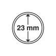 Kép 2/3 - Leuchtturm GRIPS Érmetartó kapszula 23 mm-es belső átmérővel, peremes kivitel 25 db-os csomag