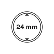 Kép 2/3 - Leuchtturm GRIPS Érmetartó kapszula 24 mm-es belső átmérővel, peremes kivitel 25 db-os csomag