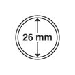 Kép 2/3 - Leuchtturm GRIPS Érmetartó kapszula 26 mm-es belső átmérővel, peremes kivitel 25 db-os csomag