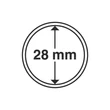 Kép 2/3 - Leuchtturm GRIPS Érmetartó kapszula 28 mm-es belső átmérővel, peremes kivitel 25 db-os csomag