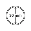 Kép 2/3 - Leuchtturm GRIPS Érmetartó kapszula 30 mm-es belső átmérővel, peremes kivitel 25 db-os csomag
