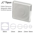 Kép 1/2 - Fehér habbetétes, szögletes érmekapszula, 18, 23, 28, 33, 38 mm