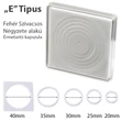 Kép 1/2 - Fehér habbetétes, szögletes érmekapszula, "E" típus 20-25-30-35-40 mm-re